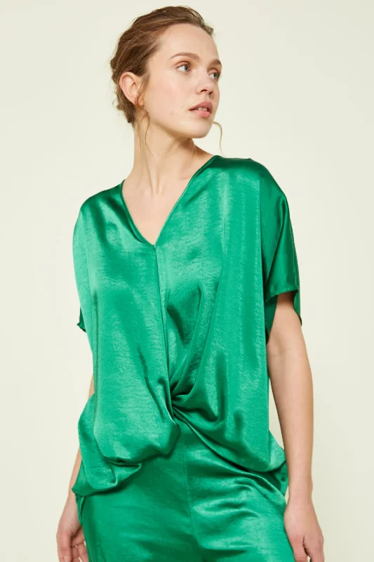 ruffle dressVan-Dos Green Drone Style Top