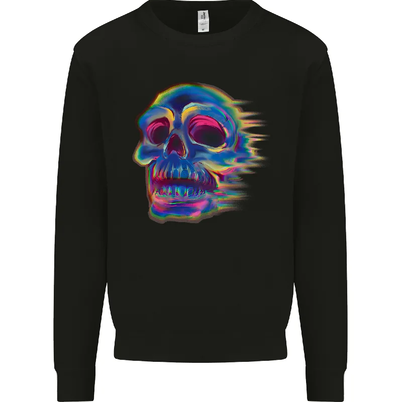 Mega Deal performance workout sweatshirtA Trippy Skull Mens Sweatshirt Jumper