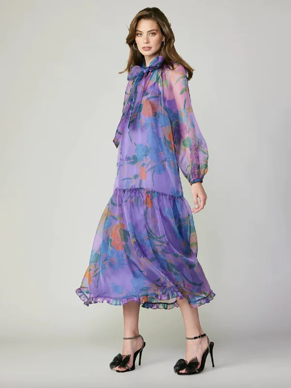 party dressCurrent Air Long Sleeve Gathered Hem Dress