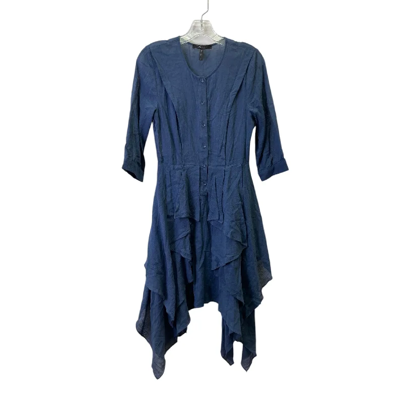 TIME-Limited Offer tiered dressDress Casual Midi By Bcbgmaxazria In Blue, Size:S