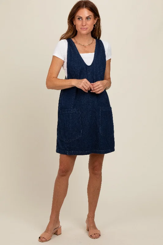 Overstock summer floral dressCharcoal Denim Front Pocket Skirt Overalls