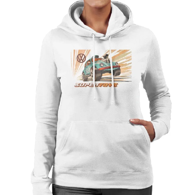Limited Time Offer oversized pullover hoodieVolkswagen Super Toys Blue Beetle Women's Hooded Sweatshirt