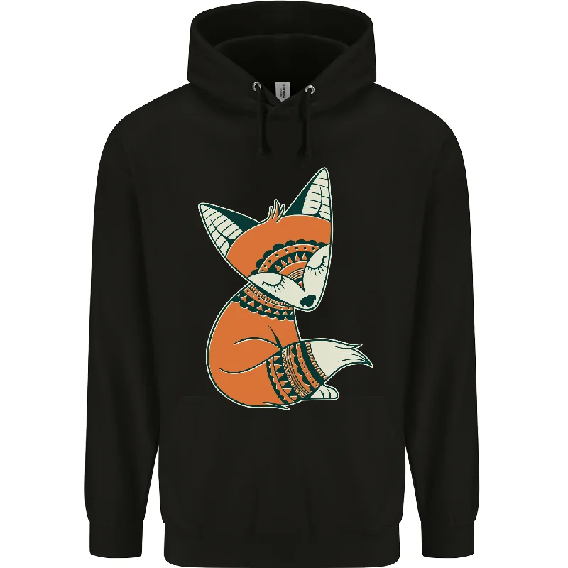 cool street hoodieA Cute Tribal Fox Mens 80% Cotton Hoodie