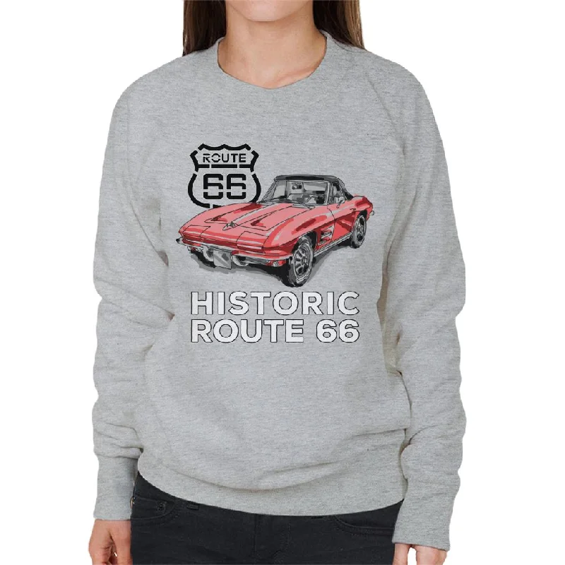 graphic gym sweatshirtRoute 66 Historic Sports Car Women's Sweatshirt