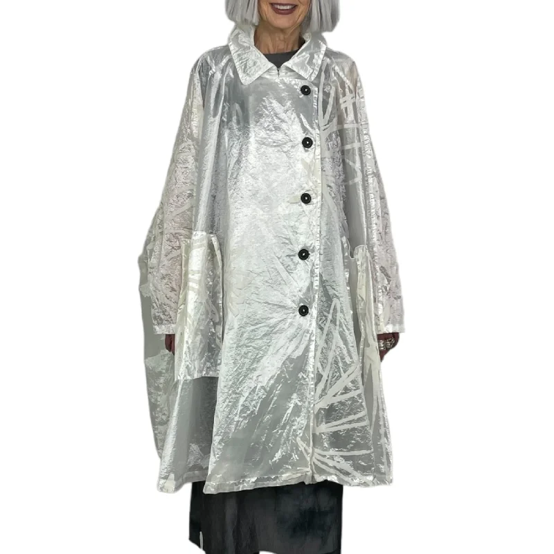 urban casual coatFLOCK PRINTED RAINCOAT