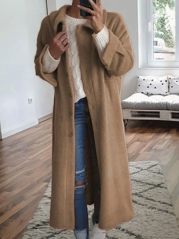 Sneak Peek Sale warm outerwearA plush coat with buttons