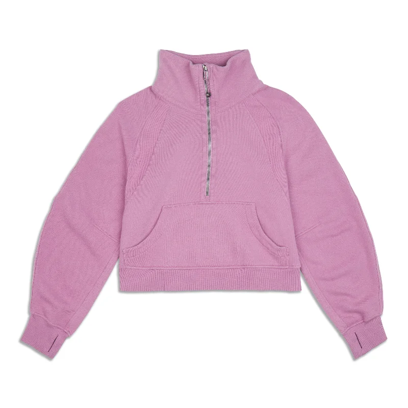 Discount Mania Scuba Oversized Funnel Neck Half Zip - Resale