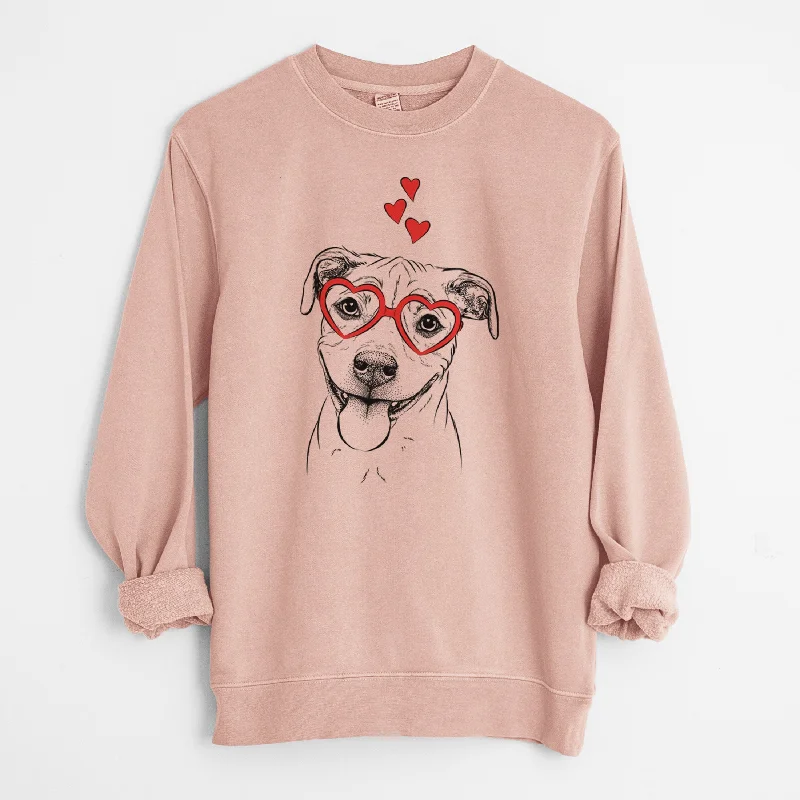 classic gym sweatshirtValentine Skye the Pitweiler - Unisex Pigment Dyed Crew Sweatshirt