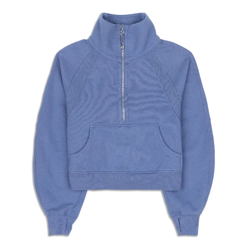 Special Price Scuba Oversized Funnel Neck Half Zip