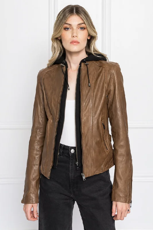 outdoor adventure coatARLETTE | Leather Biker Jacket