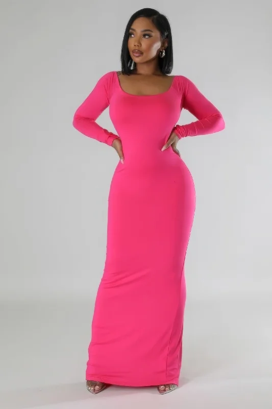 statement dressLong Sleeves Stretch Dress