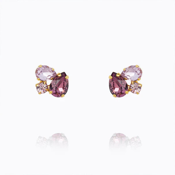 sophisticated dressCaroline Svedbom Alisia Earrings- Gold Violet Combo